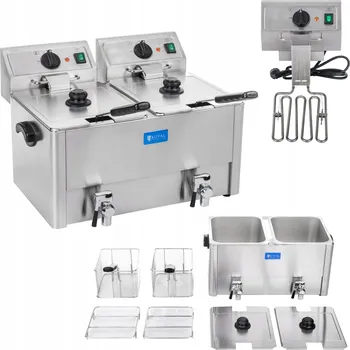 fritéza Dvoukomorová fritéza Royal Catering 4904112331976 26 l 6500 W