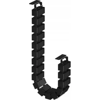 kabelová chránička Kabelová krytka černá páteř kabelů černá 132 cm organizér kabelů
