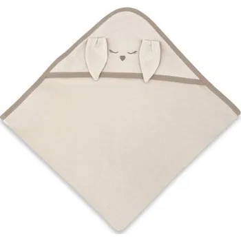 Dětské zboží Bambusová osuška s kapucí Králíček, 100x100 cm, béžová