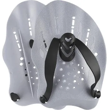 Plavecké brýle Plavecká tréninková pádla na ruce 19 x 13,3 cm Ruční ploutve s nastavitelnými popruhy Posilovací plavecké pádla pro zlepšení techniky plavání šedá