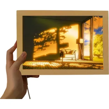 Noční světlo Noční světlo malířské plátno 23 x 17 cm Nastavení intenzity světla Moderní minimalistické osvětlení USB napájení