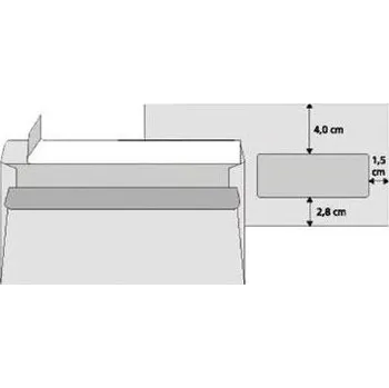 Obálka OFFICEO Obálky DL 22,0 x 11,0 cm 50 ks bílé