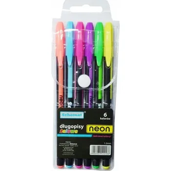 Gelová propiska sada 6 kusů Schemat vícebarevné neonové