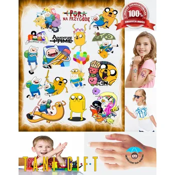 Tetování Velká Sada Mega Omyvatelných Tetování - Čas na Dobrodružství - Adventure Time