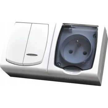 Elektrická zásuvka Hermetická Elektrická Zásuvka Ospel bílá