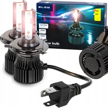 Autožárovka 2x automobilová LED H4 12-24V 30W HQ CANBUS 6500K 3800LM +300%