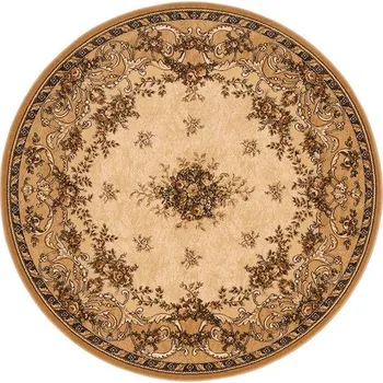 Koberec Breno Kusový koberec ISFAHAN kruh DAFNE sahara, 200x200 cm, Vícebarevné/Hnědá