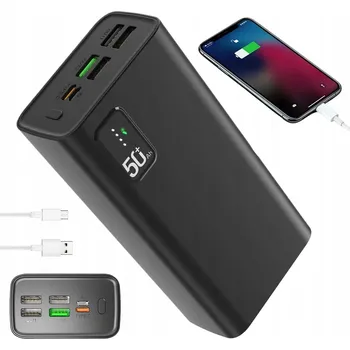 Powerbanka POWERBANKA 30000MAH RYCHLÉ NABÍJENÍ PD 22,5W NABÍJÍ 5 ZAŘÍZENÍ BEZPEČNÁ