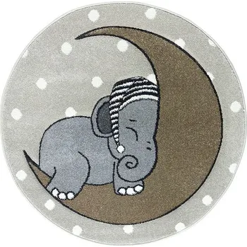 Koberec Breno Kusový koberec VEGAS KIDS kruh 04/ESE, 120x120 cm, Vícebarevné/Šedá