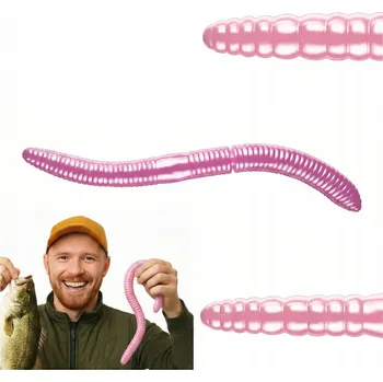 Umělá nástraha LIBRA LURES Fatty DWorm 6,5 cm 018 pink hrášek 10 ks