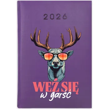 Kalendář Knižní kalendář 2026 A5 FunnyCase fialový