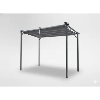 Zahradní stavba Garden Line ŠEDÁ ZAHRADNÍ PERGOLA 3 X 3 M 2,95 x 2,95 x V2,3 m *5682