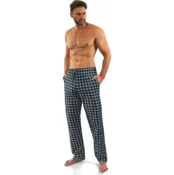 Pánské pyžamo Pánské pyžamové kalhoty dlouhé Milo New kostkované Vzor 8 bavlněné XXL