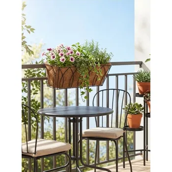 Květináč Sinsay - Kovový zahradní květináč s korkovou vložkou - černá - 027II-99X - 027II-99X-ONE