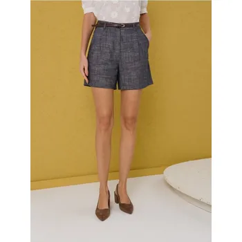 Oblečení a móda Sinsay - Šortky s příměsí lnu - indigo - 777GY-57M - 777GY-57M-S