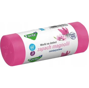 Pytle na odpadky FORTE+ Pytle na odpadky 60L 20 ks MAGNOLIE ZAVAZOVACÍ s uchy EASY-BAG