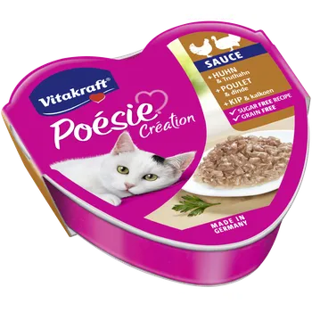 Krmivo pro kočku Vitakraft Cat Poésie vanička šťáva krocan v sýrové omáčce 85 g