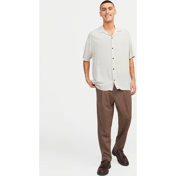 Pánská košile Jack & Jones Košile Jeff 12248386 Écru Relaxed Fit L