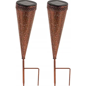 Zahradní dekorace SOLÁRNÍ ZAHRADNÍ LAMPA LED 40CM KOVANÉ ŽELEZO DEKORACE ZAHRADY BEZ NÁKLADŮ