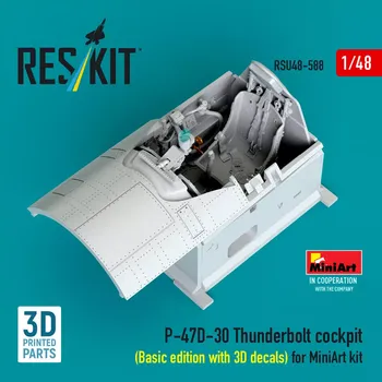Plastikový model Reskit 1/48 P-47D-30 Thunderbolt cockpit Basic (MINA)
