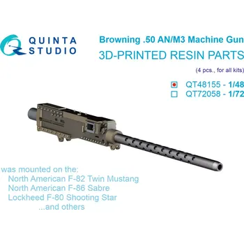 Plastikový model Quinta studio 1/48 Browning .50 ANM3 MG (4 pcs.)