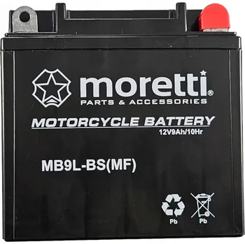 Motobaterie Akumulátor Moretti 12V AGM 9 Ah pravý +