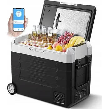 Autochladnička Turistická lednice AAOBOSI 55 l kompresorová 12/24 V s kolečky