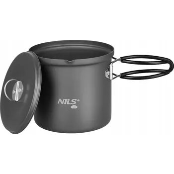 Hrnec Hliníkový turistický hrnec s pokličkou 1000 ml pro kempování a survival