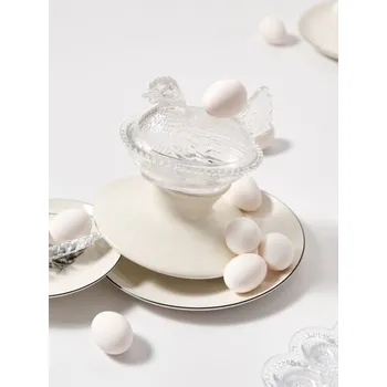 Dóza na potraviny Sinsay - Skleněná nádoba na potraviny ve tvaru slepice - clear - 840IK-CLR - 840IK-CLR-ONE