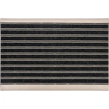 Rohožka VENKOVNÍ ROHOŽKA PŘED DVEŘE 60x90 VELKÁ GUMOVÁ PREMIUM VNITŘNÍ ŠEDÁ