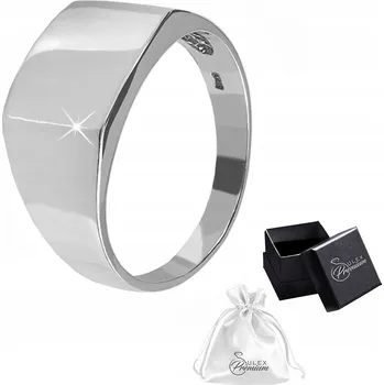 Prsten Stříbrný pečetní prsten 925 Pánský Leštěný GRAVÍROVÁNÍ | vel. 16