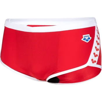 Pánská móda Pánské plavky Arena Icons Swim Low Waist Short Solid Red/White S - UK32