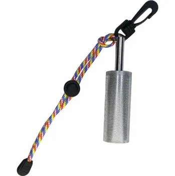 Potápěčské vybavení Bezpečnostní chrastítko pod vodu 11,8 x 2,8 cm Signalizační klepátko na potápěčskou láhev Akustická pomůcka pro komunikaci a upozornění potápěčů stříbrná