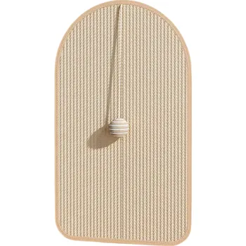 Hračka pro kočku Nástěnné sisalové škrabadlo pro kočky 33 x 55 cm Oválný obvod Proti poškrábání stěn, přírodní materiál, stabilní a odolné, vhodné pro všechny kočky