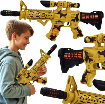 Dětská zbraň PUŠKA HRACÍ PISTOLE SE SIGNÁLNÍM ZVUKEM PRO DĚTI, ZVUKOVÁ SVÍTÍ