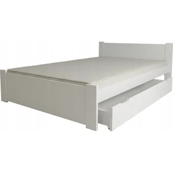 Postel Jednolůžková dřevěná postel Grzechynka Meble 80x200 bílá