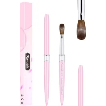 Akrylový štětec na nehty s víčkem 13,5 cm 7,4 x 19,8 mm Profesionální manikúrní štětec na modelování a tvarování umělých nehtů pro gel akryl