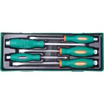 Sada úderových šroubováků, křížových a plochých, 5 kusů v kazetě - JONNESWAY D70105SP