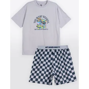 Chlapecké pyžamo Reporter Young | Chlapecké bavlněné pyžamo s potiskem skateboardů „Not Enough Gravity“ - Barva VÍCEBAREVNÁ, Velikost 140/146 261-0998B-28-900-1