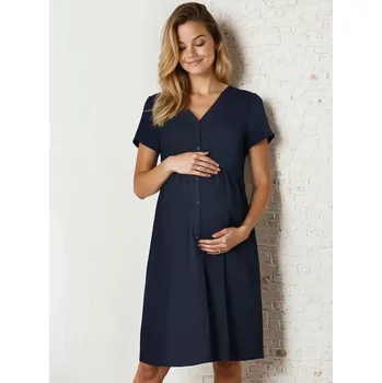 Těhotenská móda Těhotenská noční košile Mili Navy