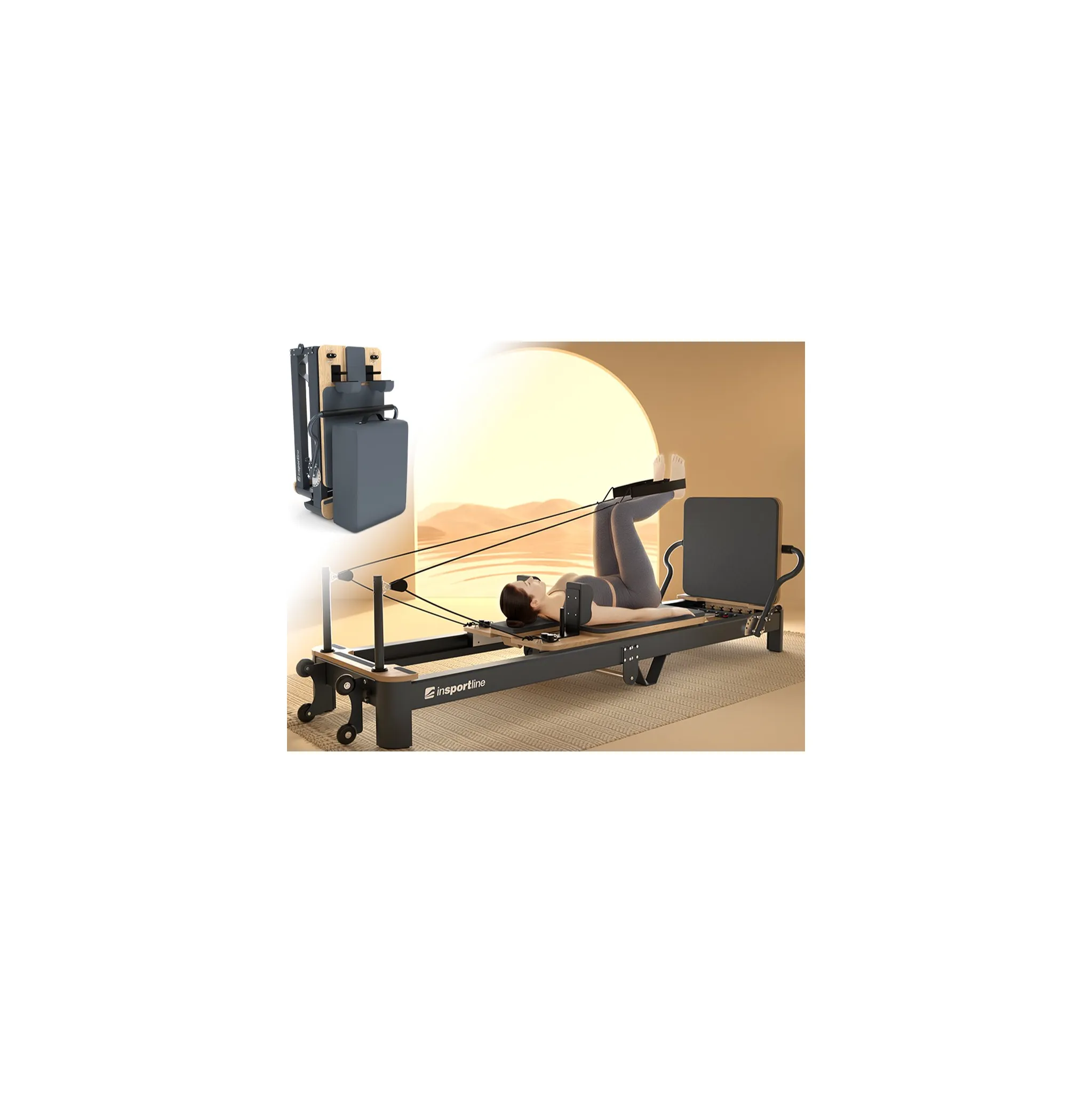 Fotografie 1 -  inSPORTline Pilates reformer Comfolder 30113