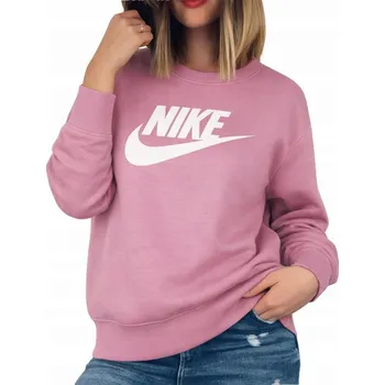 Dámská mikina Vel. M NIKE Dámská MIKINA SWOOSH sportovní růžová mikina – módní, pohodlná, bavlněná