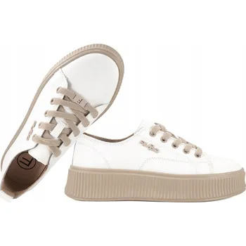 Dámské polobotky Kožené tenisky Filippo DP6122/26 WH BE bílé, velikost 40