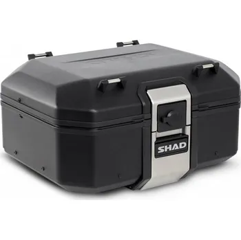 Zavazadlo na motocykl Vrchní hliníkový kufr na motorku SHAD Terra TR37 D0TR37100B BLACK EDITION pro YAMAHA YP 125 X-MAX