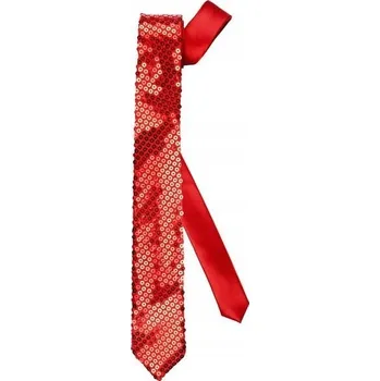 Kravata Červená kravata s flitry
