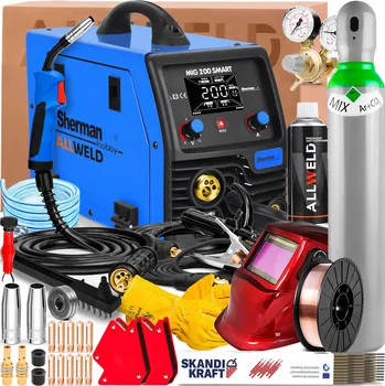 Svářečka Svářečka MIG/MAG SHERMAN SMART MIG 200A synergická MAG MMA TIG 230V invertor