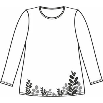 Dámské tričko Dámské tričko, dlouhý rukáv KALARA 882 tm.bordová 4XL