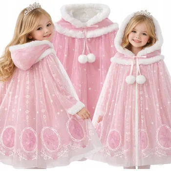 Karnevalový kostým PLÁŠŤ PELERÍNA ELSA LEDOVÉ KRÁLOVSTVÍ KARNEVALOVÝ KOSTÝM 128 134