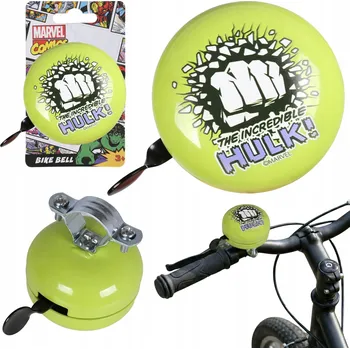 Zvonek na kolo MARVEL Avengers HULK KOVOVÝ zvonek na kolo NA ŘÍDÍTKA pro děti