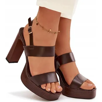 Dámské sandále Butosklep dámské sandály P-1496 BROWN sloupek velikost 41